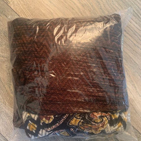 NWT GRAVER SUSAN GRAVER PRINTED NOVELTY KNIT CARDIGAN SWEATER SPICE BROWN XXSP - Picture 10 of 10